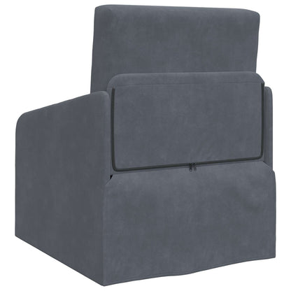 vidaXL Folding Sofa Bed Dark Grey 65 x 80 x 83 cm Velvet