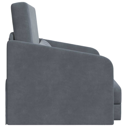 vidaXL Folding Sofa Bed Dark Grey 65 x 80 x 83 cm Velvet