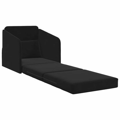 vidaXL Folding Sofa Bed Black 65 x 80 x 83 cm Velvet