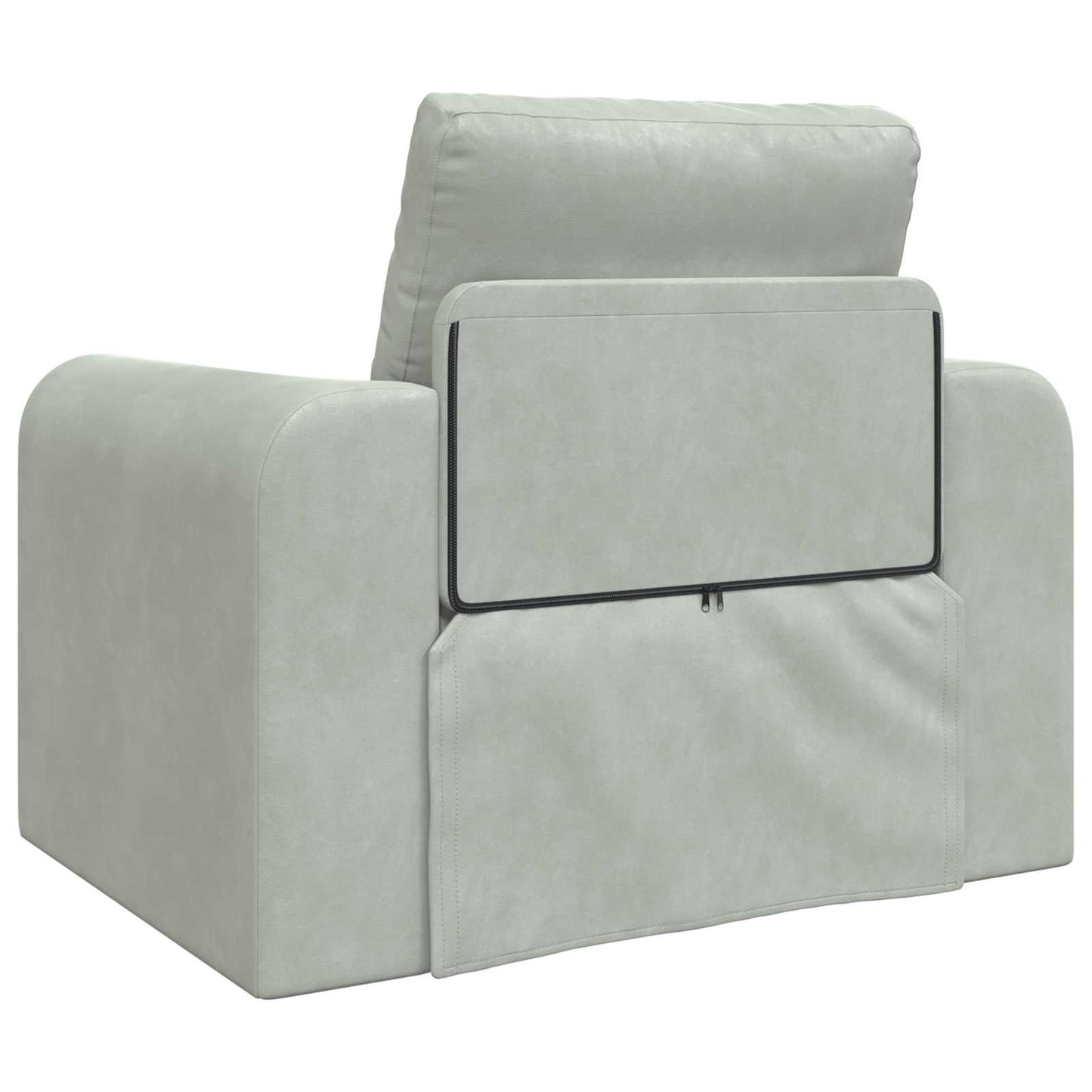 vidaXL Folding Sofa Bed Light Grey 98 x 71 x 83 cm Velvet