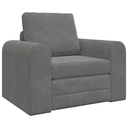 vidaXL Folding Sofa Bed Dark Grey 98 x 71 x 83 cm Velvet