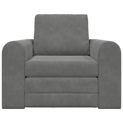 vidaXL Folding Sofa Bed Dark Grey 98 x 71 x 83 cm Velvet