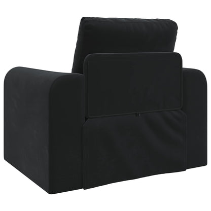 vidaXL Folding Sofa Bed Black 98 x 71 x 83 cm Velvet