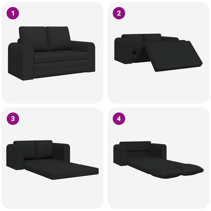 vidaXL Folding Sofa Bed Black 148 x 71 x 83 cm Fabric