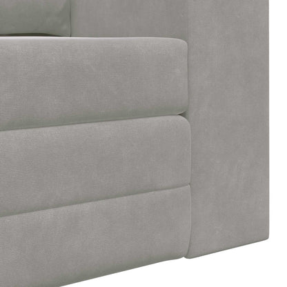vidaXL Folding Sofa Bed Light Grey 148 x 71 x 83 cm Velvet