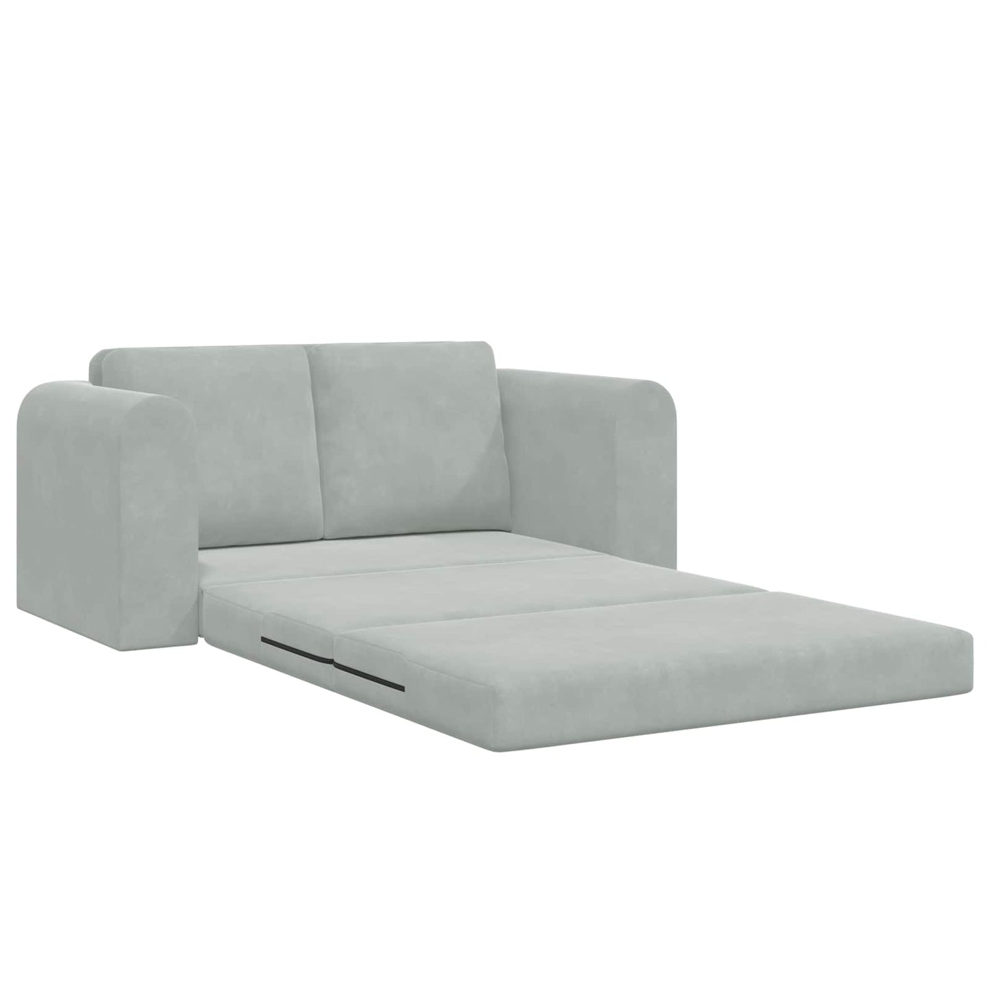 vidaXL Folding Sofa Bed Light Grey 148 x 71 x 83 cm Velvet