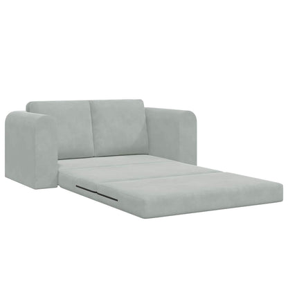 vidaXL Folding Sofa Bed Light Grey 148 x 71 x 83 cm Velvet