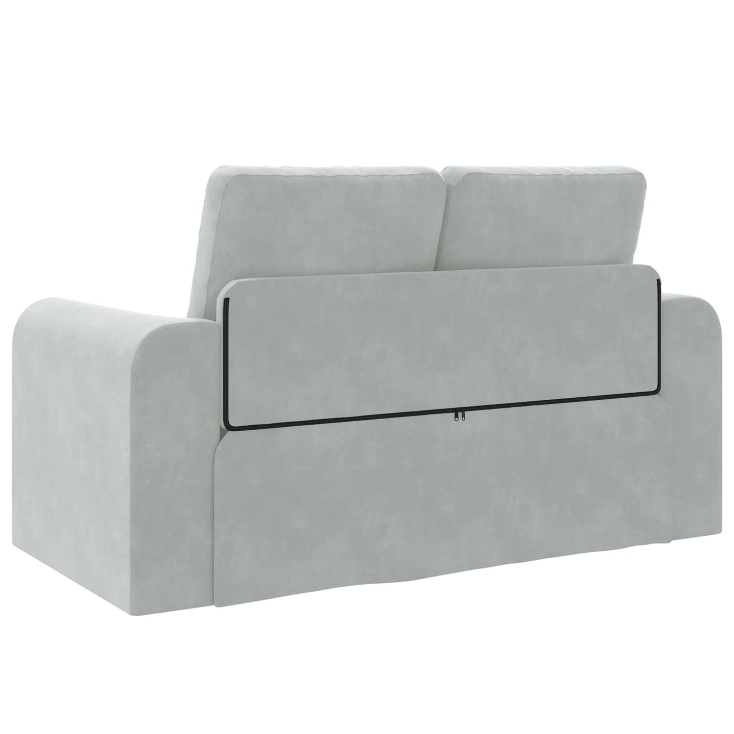 vidaXL Folding Sofa Bed Light Grey 148 x 71 x 83 cm Velvet