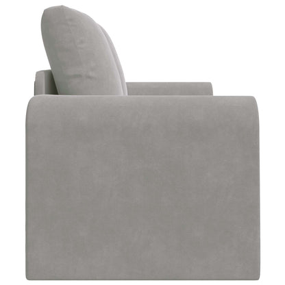 vidaXL Folding Sofa Bed Light Grey 148 x 71 x 83 cm Velvet