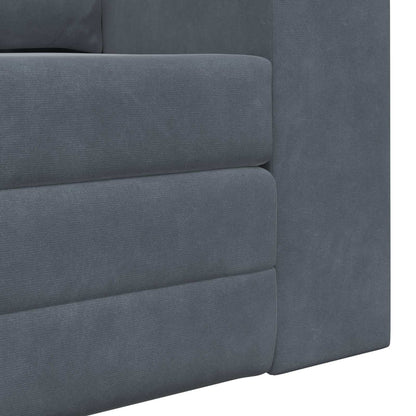 vidaXL Folding Sofa Bed Dark Grey 148 x 71 x 83 cm Velvet