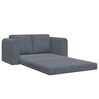 vidaXL Folding Sofa Bed Dark Grey 148 x 71 x 83 cm Velvet