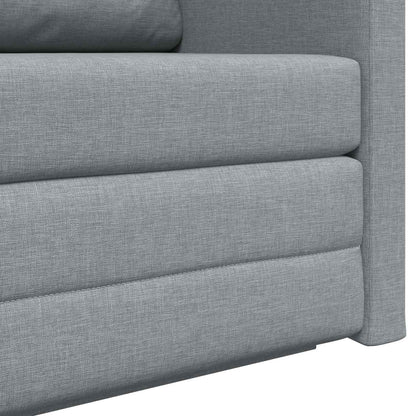 vidaXL Folding Sofa Bed 110cm Light Grey Fabric