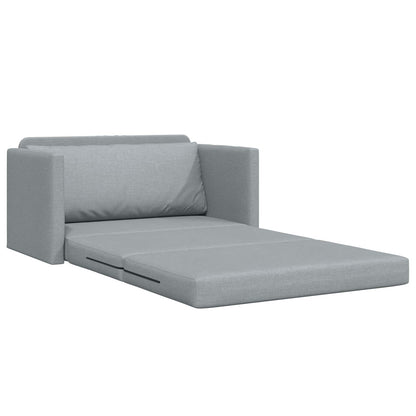 vidaXL Folding Sofa Bed 110cm Light Grey Fabric