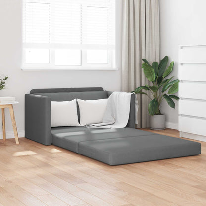vidaXL 2-Seater Folding Sofa Bed Dark Grey 124 x 71 x 78 cm Fabric