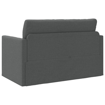 vidaXL 2-Seater Folding Sofa Bed Dark Grey 124 x 71 x 78 cm Fabric