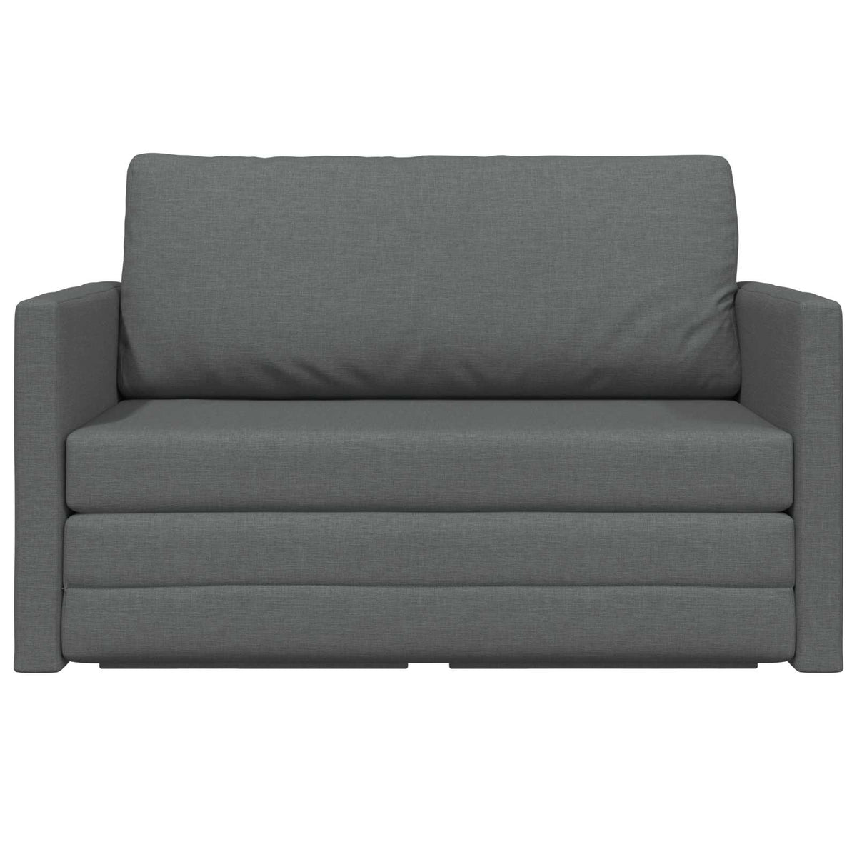 vidaXL 2-Seater Folding Sofa Bed Dark Grey 124 x 71 x 78 cm Fabric