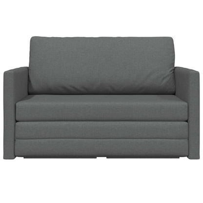 vidaXL 2-Seater Folding Sofa Bed Dark Grey 124 x 71 x 78 cm Fabric