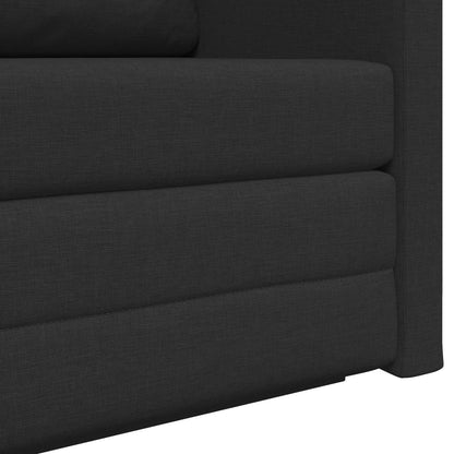 vidaXL Folding Sofa Bed 110cm Black Fabric