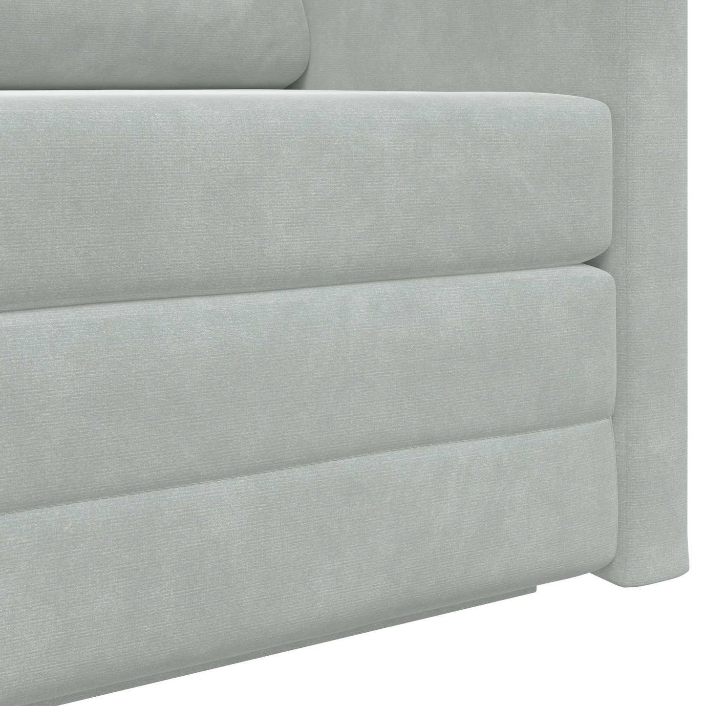 vidaXL Folding Sofa Bed Light Grey 124 x 71 x 78 cm Velvet
