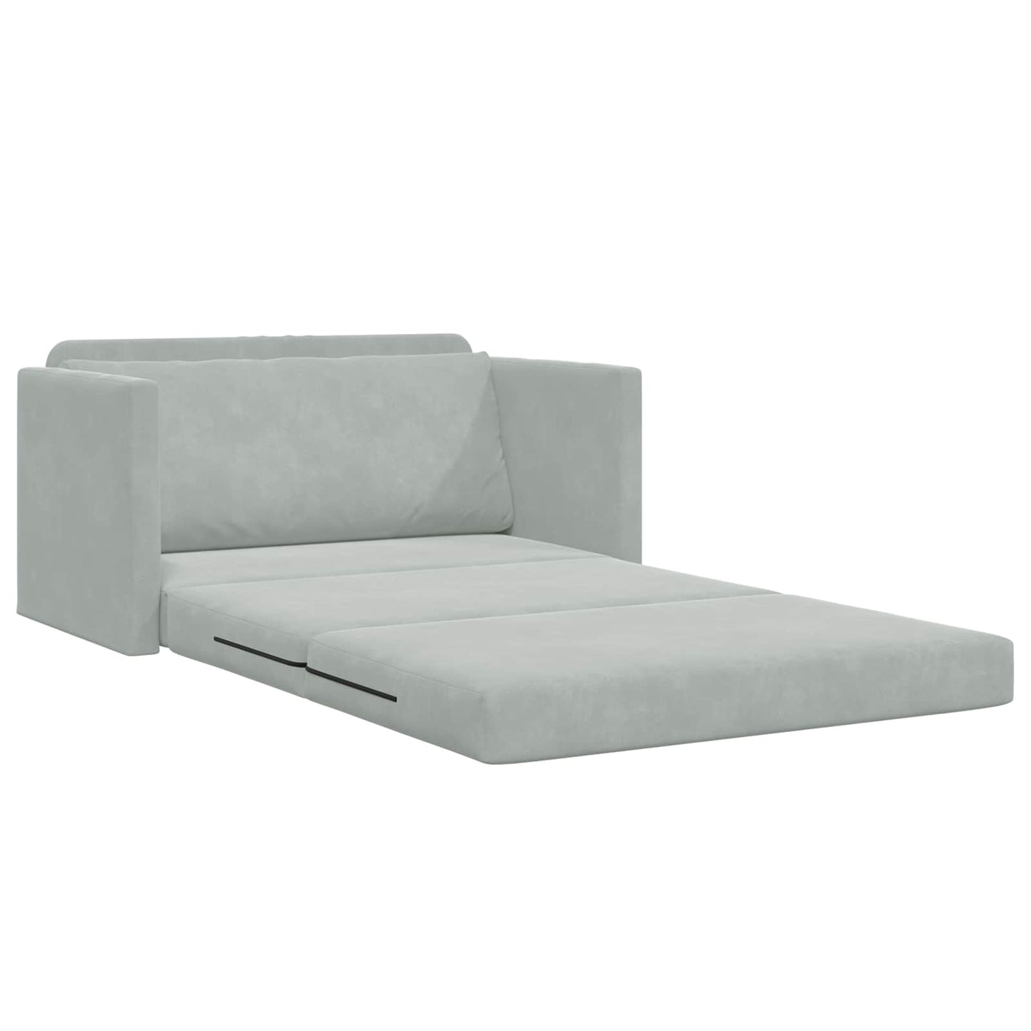 vidaXL Folding Sofa Bed Light Grey 124 x 71 x 78 cm Velvet