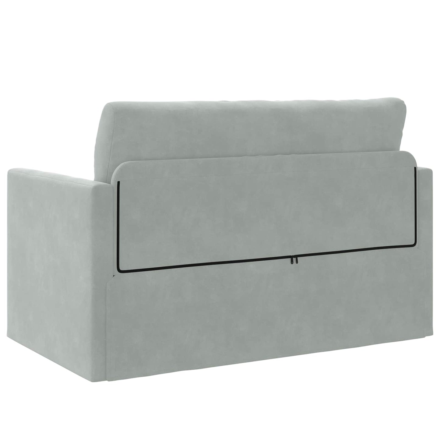 vidaXL Folding Sofa Bed Light Grey 124 x 71 x 78 cm Velvet
