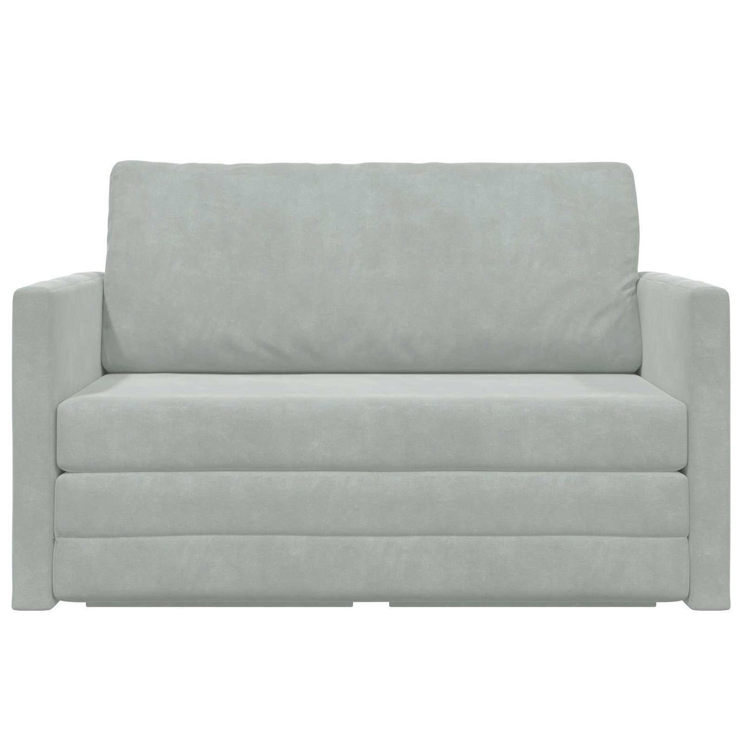 vidaXL Folding Sofa Bed Light Grey 124 x 71 x 78 cm Velvet