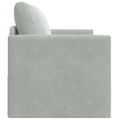 vidaXL Folding Sofa Bed Light Grey 124 x 71 x 78 cm Velvet