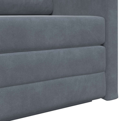 vidaXL Folding Sofa Bed Dark Grey 124 x 71 x 78 cm Velvet