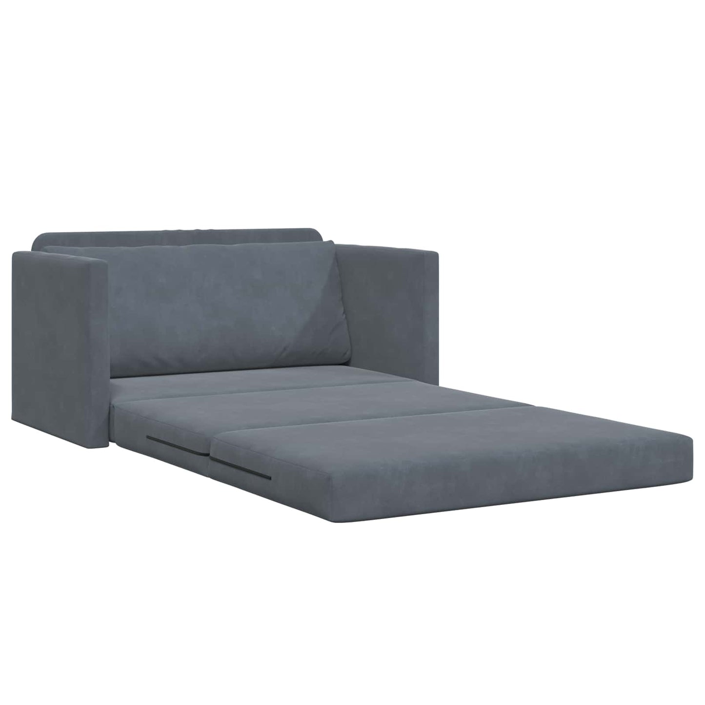 vidaXL Folding Sofa Bed Dark Grey 124 x 71 x 78 cm Velvet