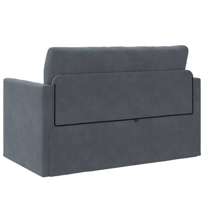 vidaXL Folding Sofa Bed Dark Grey 124 x 71 x 78 cm Velvet
