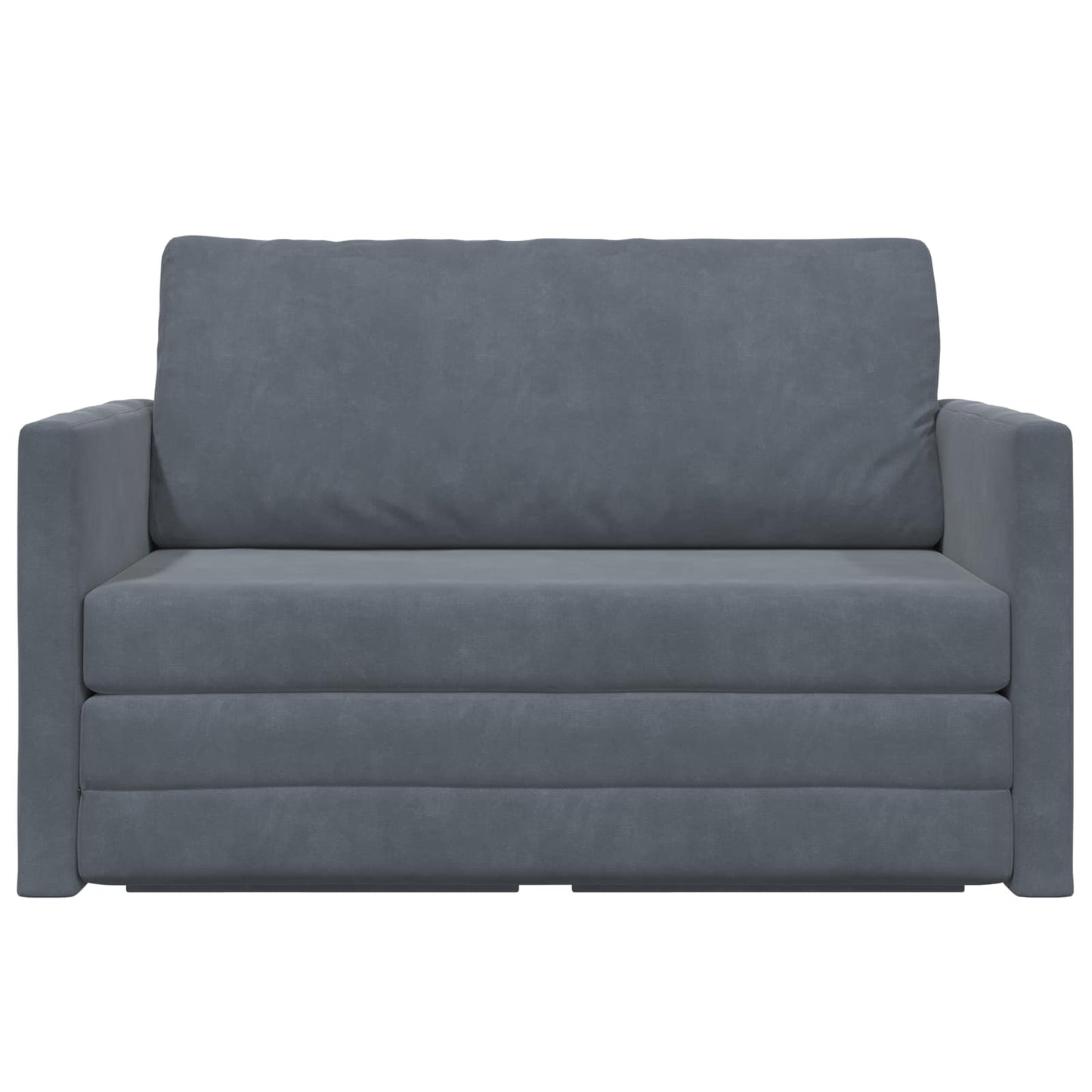 vidaXL Folding Sofa Bed Dark Grey 124 x 71 x 78 cm Velvet