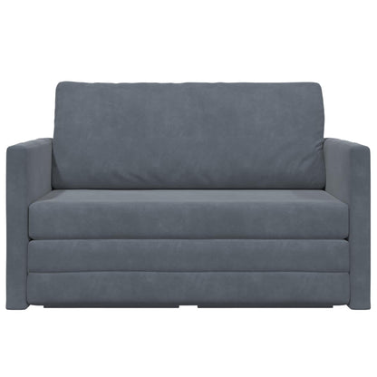 vidaXL Folding Sofa Bed Dark Grey 124 x 71 x 78 cm Velvet