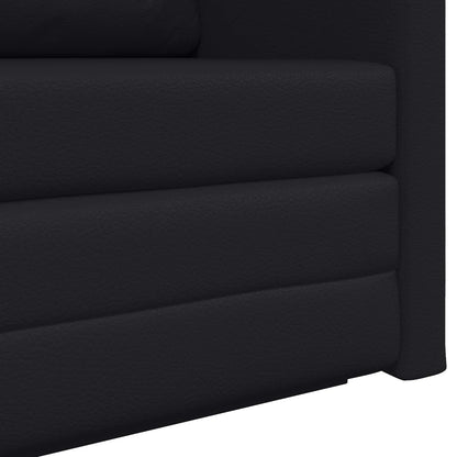 vidaXL Folding Sofa Bed Black 124 x 71 x 78 cm PVC