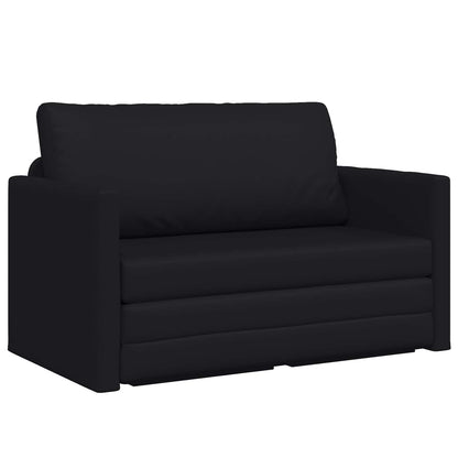 vidaXL Folding Sofa Bed Black 124 x 71 x 78 cm PVC