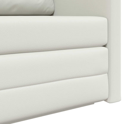 vidaXL Folding Sofa Bed White 124 x 71 x 78 cm Faux Leather