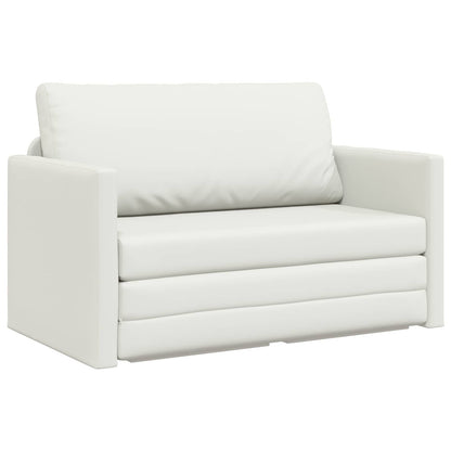 vidaXL Folding Sofa Bed White 124 x 71 x 78 cm Faux Leather