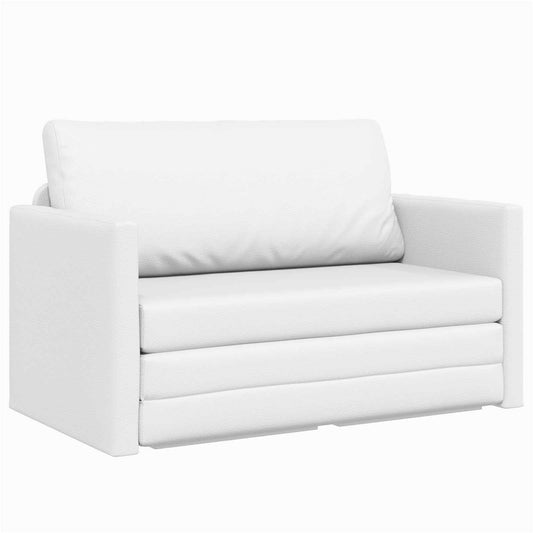 vidaXL Folding Sofa Bed White 124 x 71 x 78 cm PVC