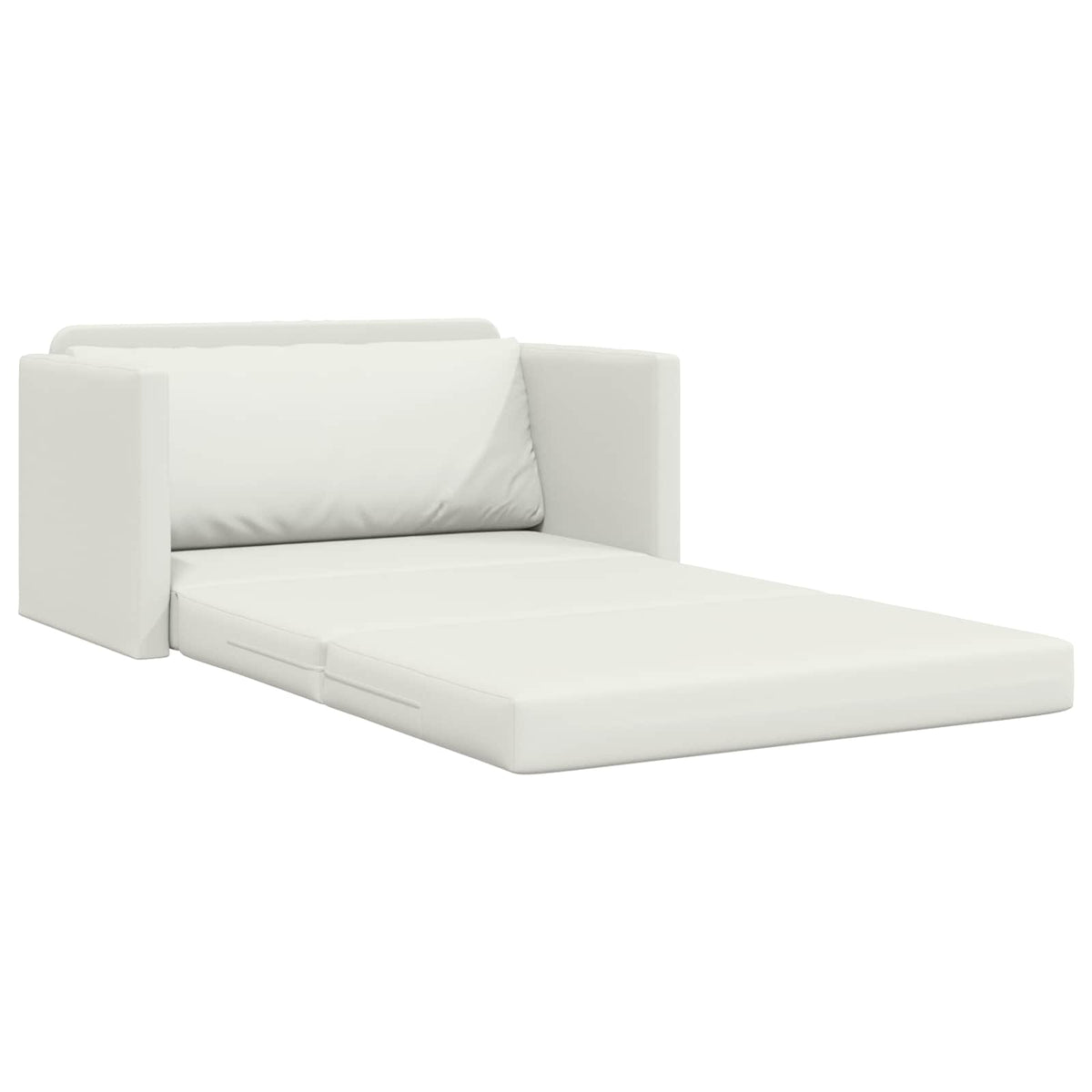 vidaXL Folding Sofa Bed White 124 x 71 x 78 cm Faux Leather
