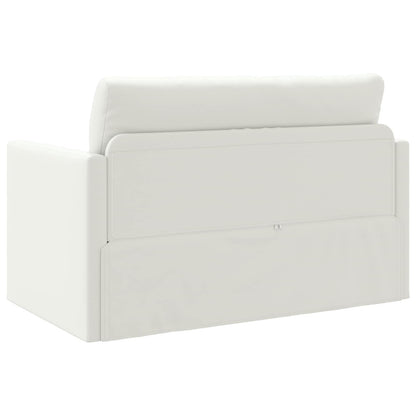 vidaXL Folding Sofa Bed White 124 x 71 x 78 cm Faux Leather