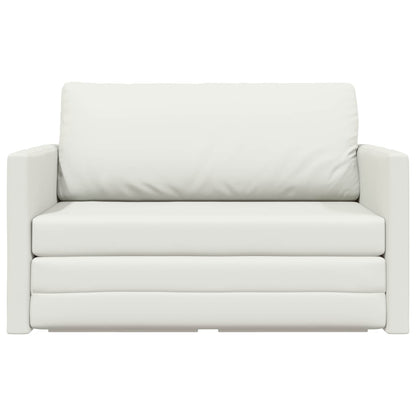 vidaXL Folding Sofa Bed White 124 x 71 x 78 cm Faux Leather