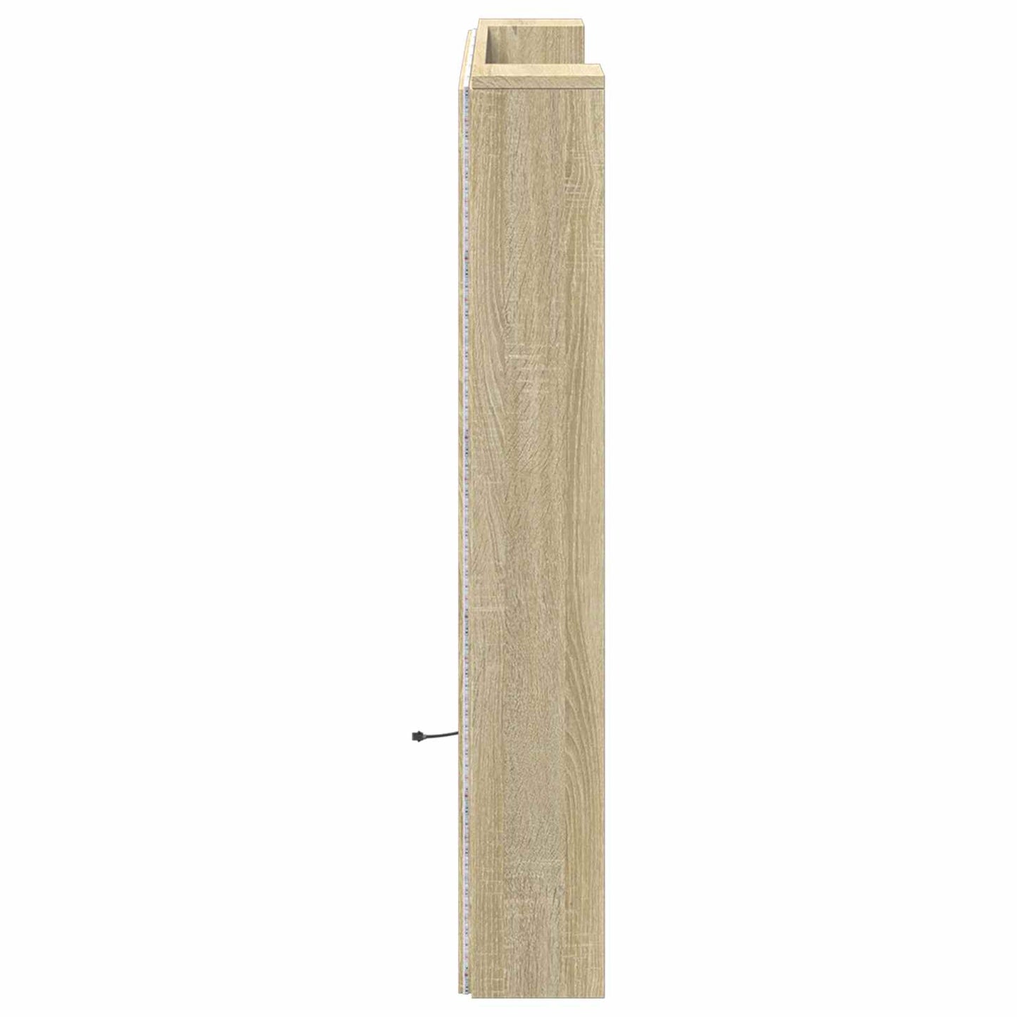 vidaXL Headboard Cabinet with LED Sonoma 120 x 16.5 x 103.5 cm