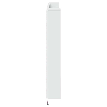 vidaXL Headboard Cabinet with LED White 140 x 16.5 x 103.5 cm