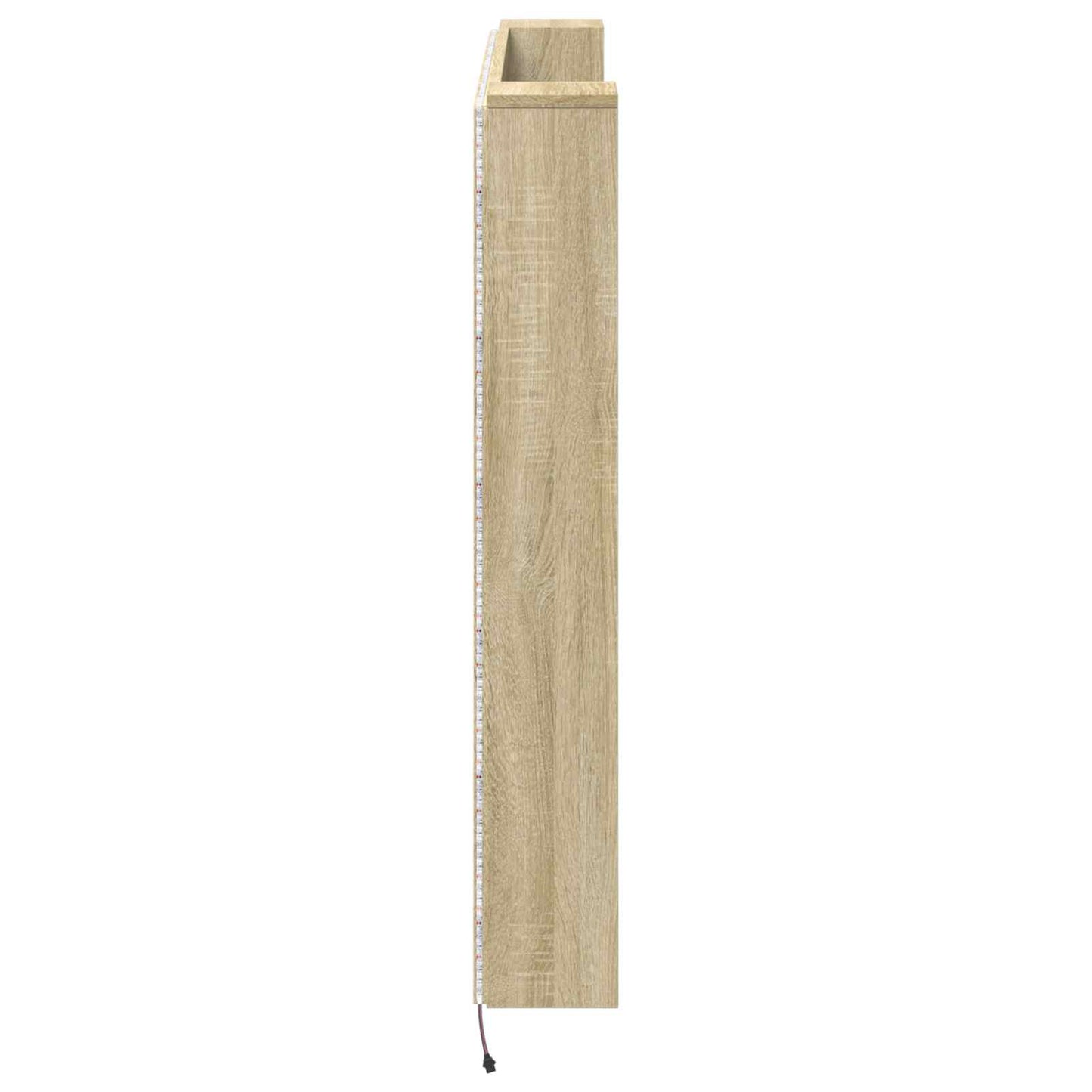 vidaXL Headboard Cabinet with LED Sonoma 140 x 16.5 x 103.5 cm