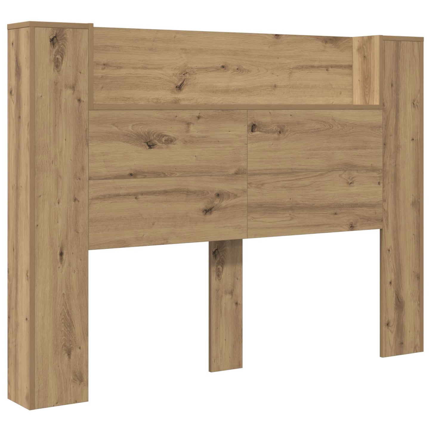vidaXL Headboard Cabinet with LED Artisan Oak Engineered Wood