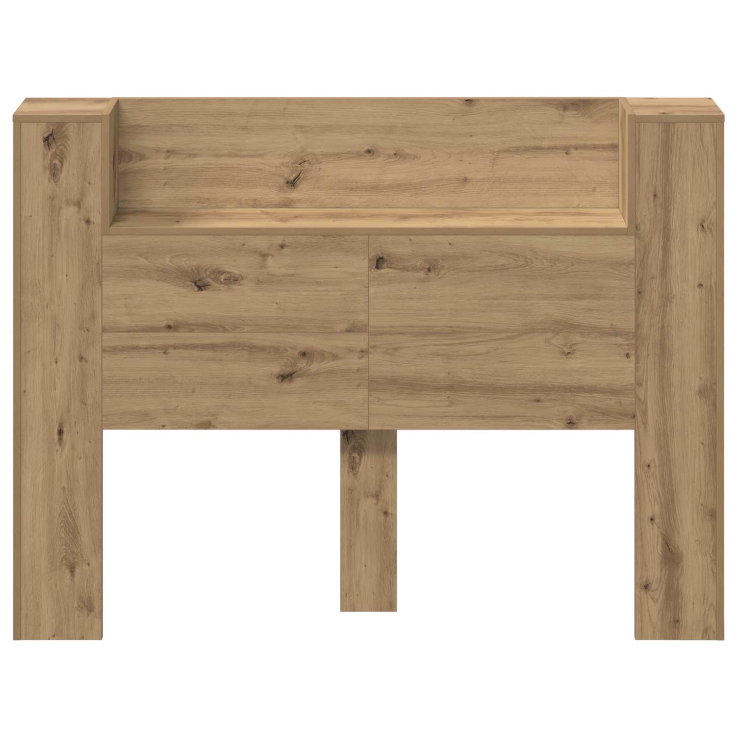 vidaXL Headboard Cabinet with LED Artisan Oak Engineered Wood