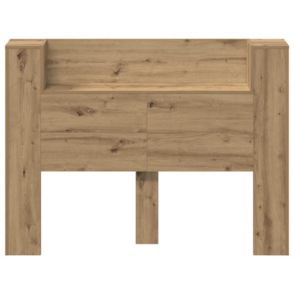 vidaXL Headboard Cabinet with LED Artisan Oak Engineered Wood