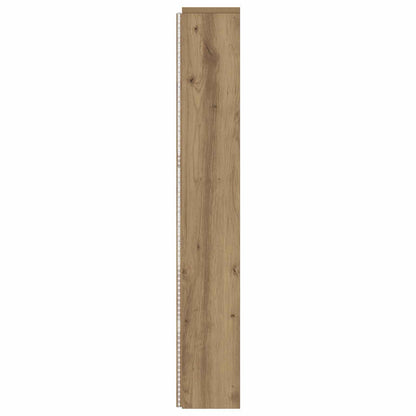 vidaXL Headboard Cabinet with LED Artisan Oak Engineered Wood