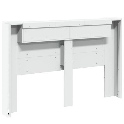 vidaXL Headboard Cabinet with LED White 160 x 16.5 x 103.5 cm