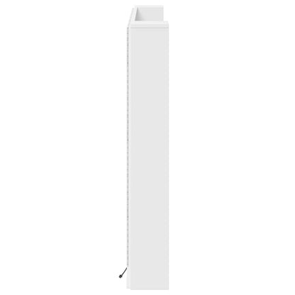 vidaXL Headboard Cabinet with LED White 160 x 16.5 x 103.5 cm