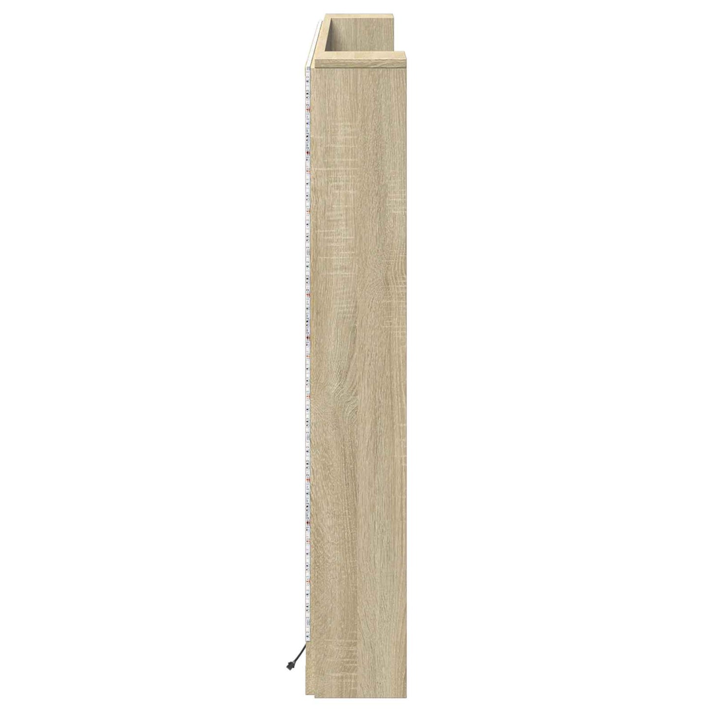 vidaXL Headboard Cabinet with LED Sonoma 160 x 16.5 x 103.5 cm